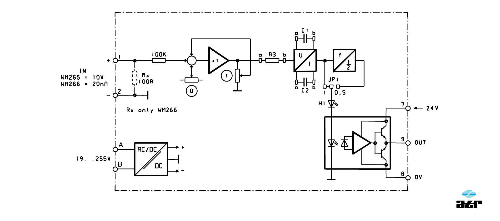 Anschlussplan: ATR Messverstärker VM265-VM266