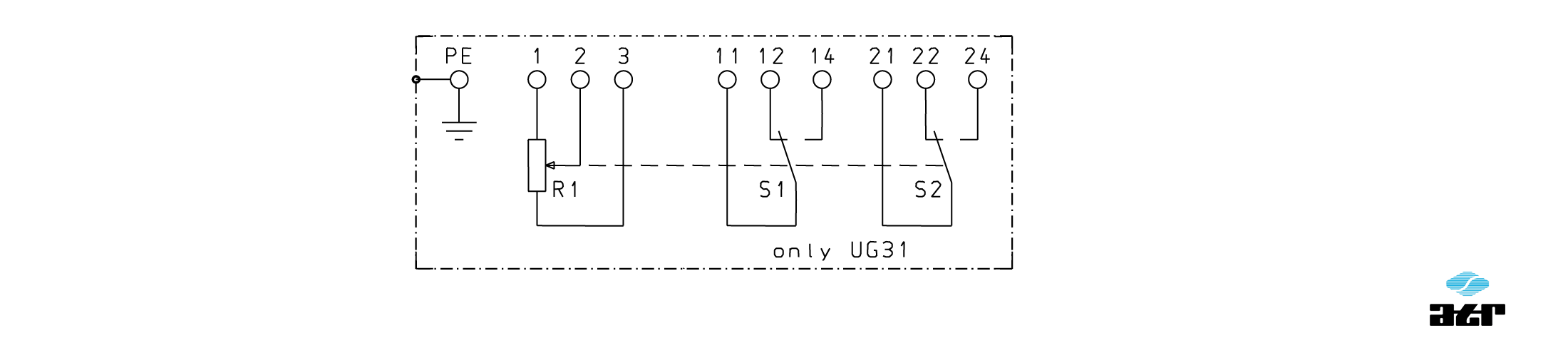 Anschlussplan: ATR Tänzerpotentiometer UG30 + UG31