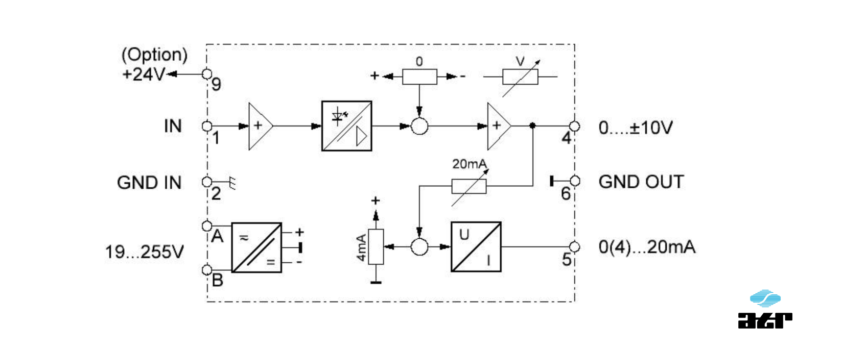 Anschlussplan: ATR Trennverstärker VM310-VM314